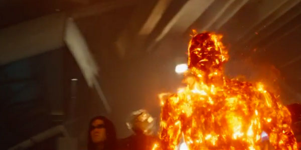 Err. Why am I in flames? I am supposed to be a human solar battery with super strength now burning in flames! |Screen from |20th Century Fox |Whatculture.com